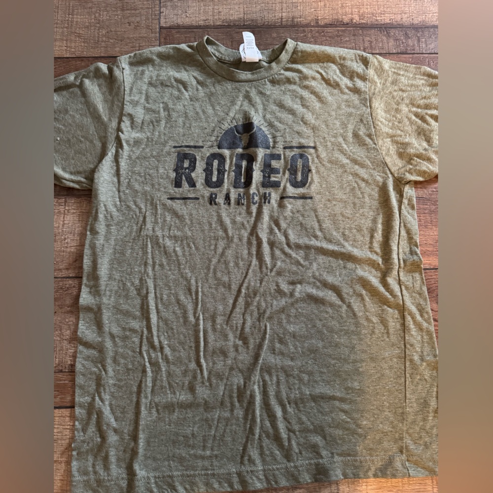 NEW RODEO RANCH unisex - sunset tee in heather military green